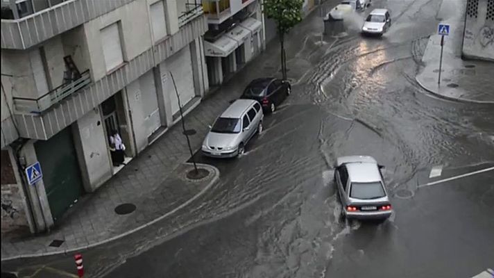 Telediario 1 - Tarde de tormenta en Valladolid