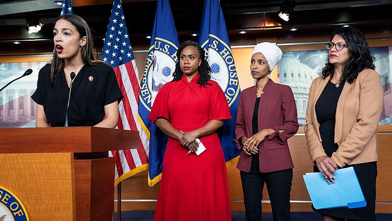 Las congresistas atacadas por Trump le acusan de una maniobra de "distracción"