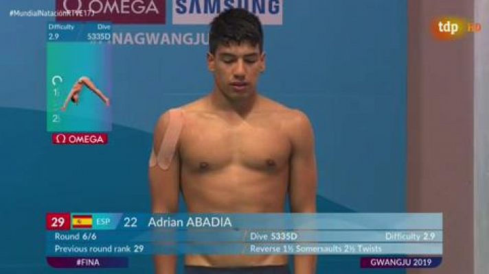 Mundial Natación | Abadía y García Boissier no pasan el corte en salto de trampolín de 3 metros