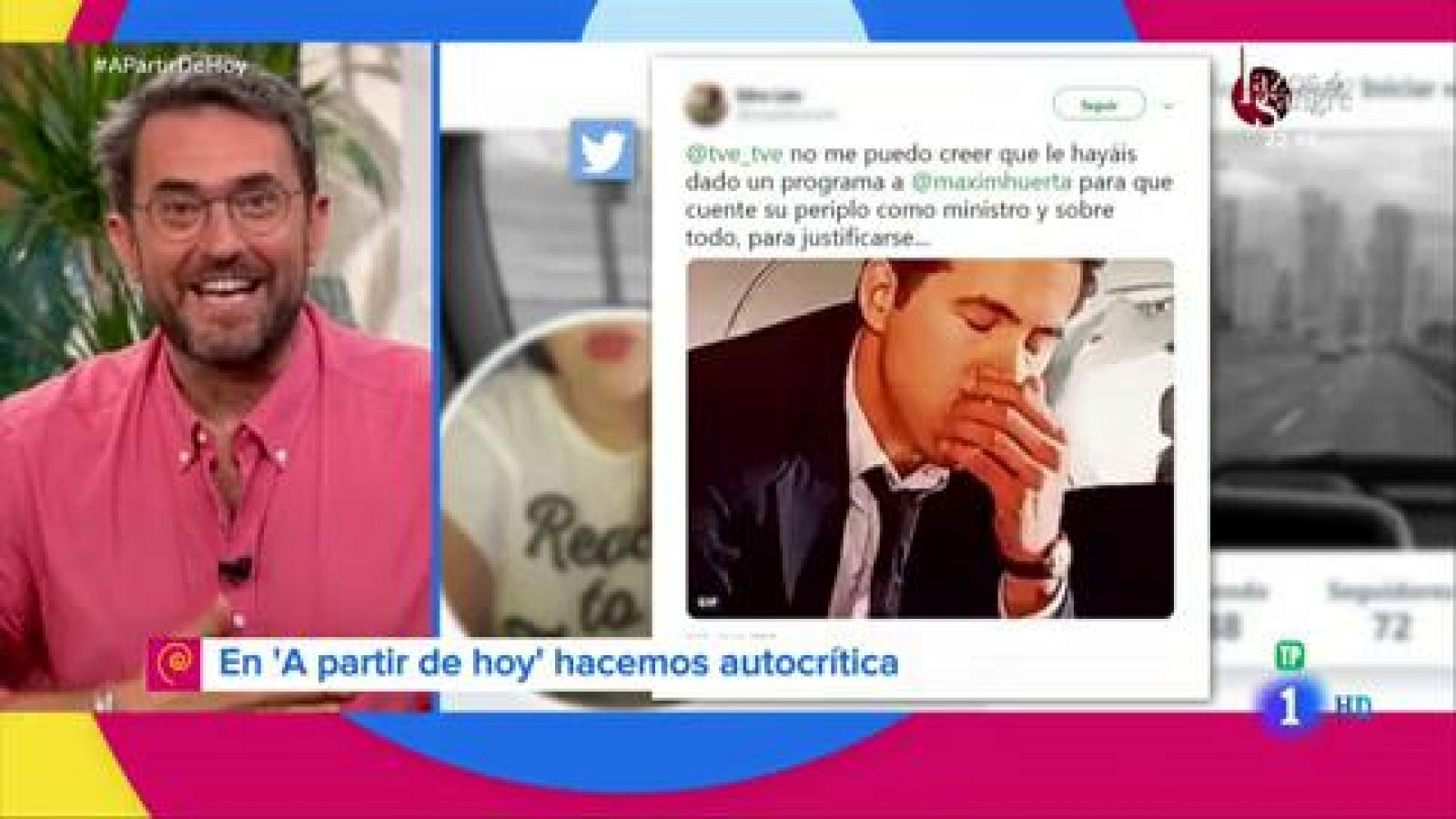 Máximo Huerta se "enfrenta" a los haters de 'A partir de hoy'