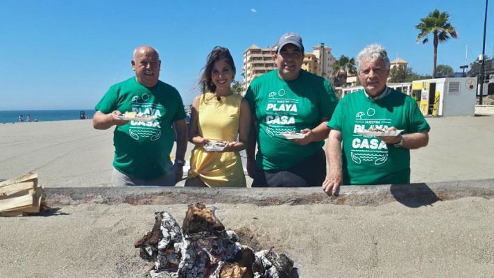 Espetos a pie de playa, ¡y desde el aire!