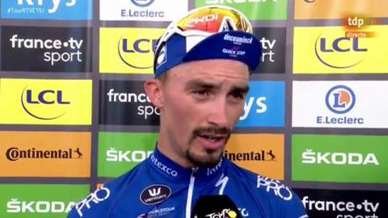 El ciclista francés Julian Alaphilippe, del Deceuninck-Quick Step,  ha defendido su maillot amarillo en el Tour de Francia tras  sorprender e imponerse este viernes en la decimotercera etapa, una  contrarreloj de 27,2 kilómetros con salida y llegada