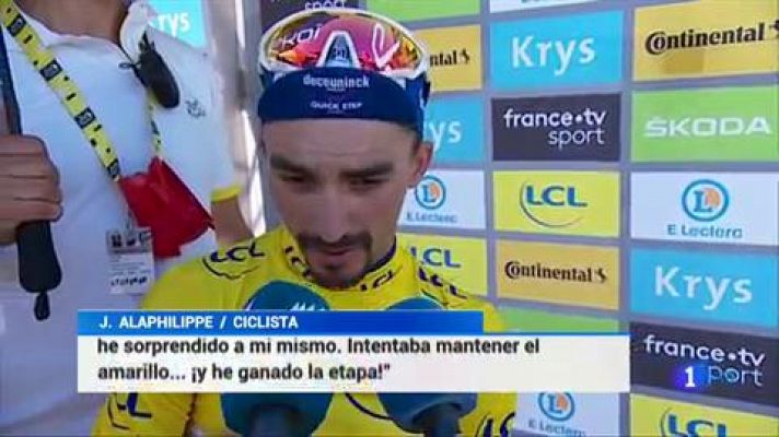 Telediario 1 - Tour 2019: Alaphilippe sorprende a todos... menos a Enric Mas