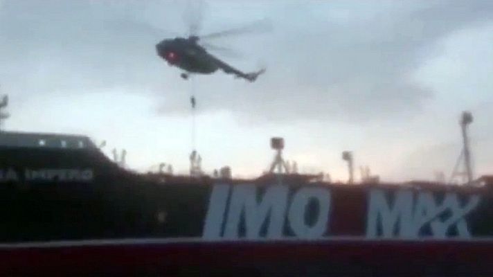 Telediario 1 - Así capturó Irán el petrolero británico en el estrecho de Ormuz
