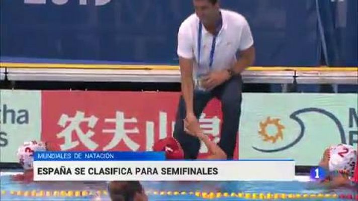 Alegría en la selección española de waterpolo tras meterse en semifinales