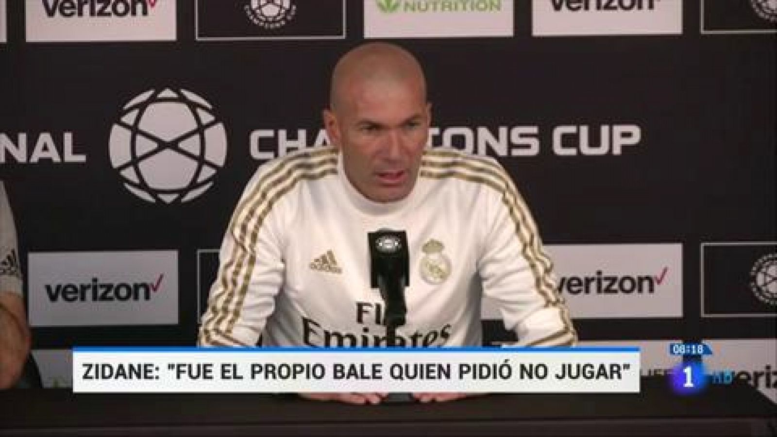 Telediario 1: Zidane: "Bale no se cambió porque no quería" | RTVE Play