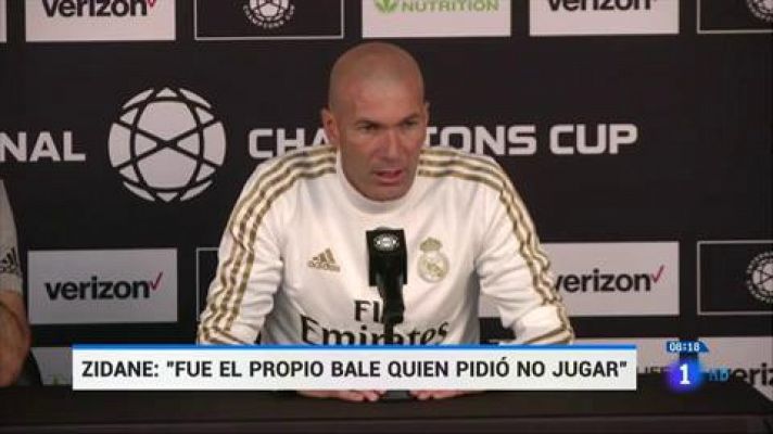 Telediario 1 - Zidane: "Bale no se cambió porque no quería"