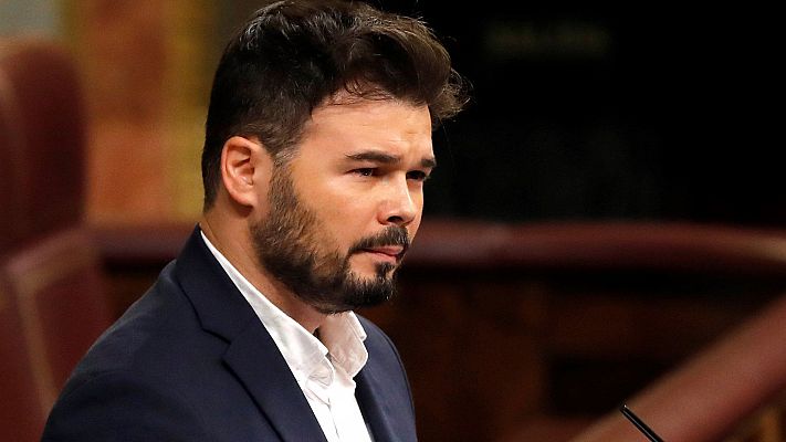 Rufián tilda de irresponsable a Sánchez