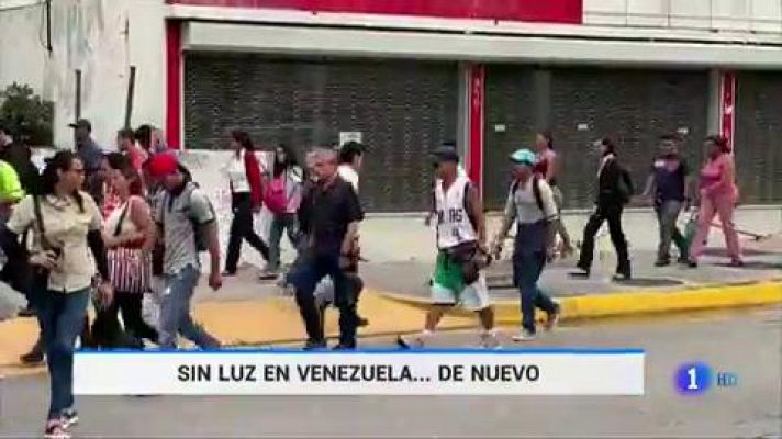 Telediario 1 - Venezuela vuelve a sufrir un apagón masivo