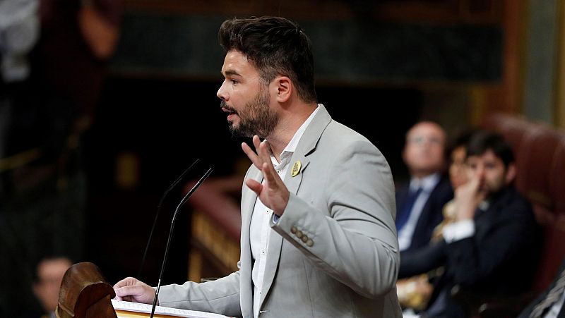 Rufián, a Sánchez e Iglesias:  "Debería darles vergüenza, se arrepentirán"