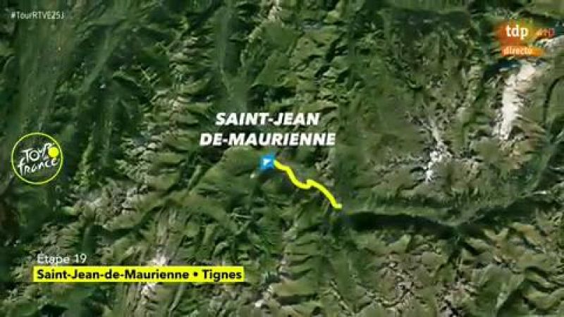 Este viernes se disputa la decimonovena etapa, la segunda del  tríptico alpino, entre Saint Jean de Maurienne y Tignes, de sólo  126,5 kilómetros, pero con la ascensión a cinco puertos, entre ellos  el Col de L'Iseran, de fuera de categoría, y Tignes