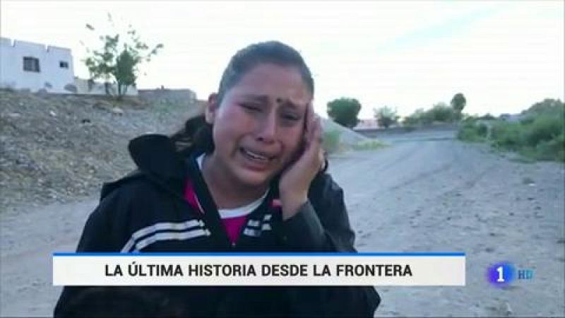 Una madre y su hijo de seis años intentan pasar la frontera de México a Estados Unidos sin éxito