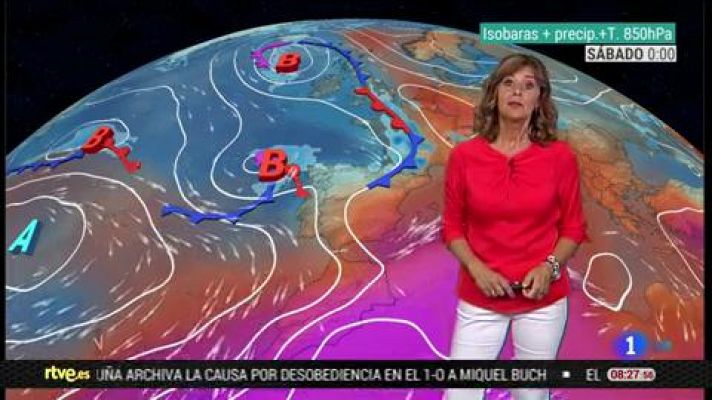 El tiempo - Lluvias en Cataluña y descenso general de temperaturas en el interior de la Península