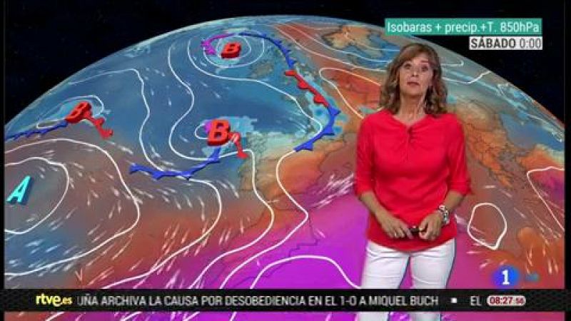 El tiempo - Lluvias en Cataluña y descenso general de temperaturas en el interior de la Península