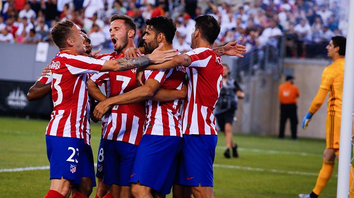 Telediario 1 - El Atlético arrolla al Madrid en el amistoso de Nueva York (7-3)