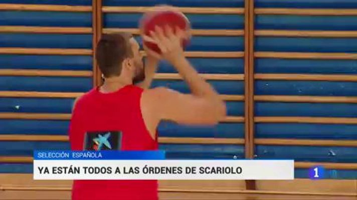 Telediario 1 - Sergio Scariolo ya entrena con todos sus efectivos de cara al Mundial
