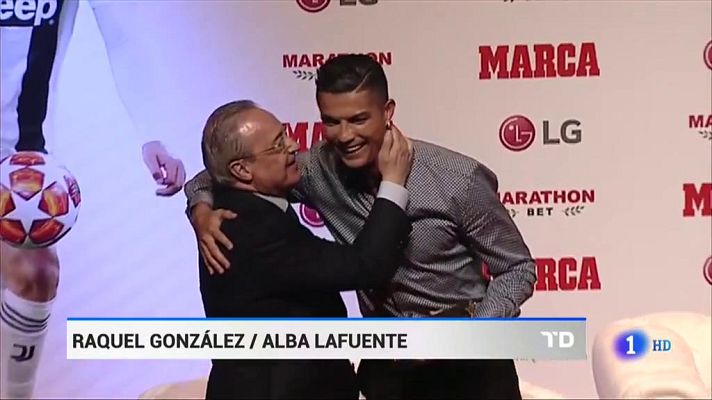 Telediario 1 - Cristiano y Florentino se reencuentran un año después