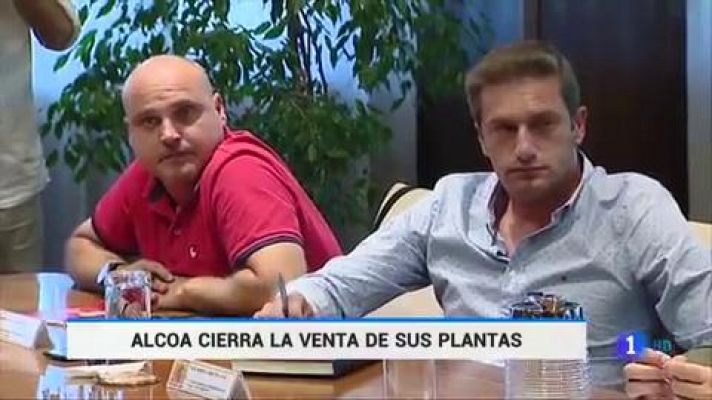 Telediario 1 - Alcoa cierra la venta de sus plantas en Avilés y A Coruña y mantiene el empleo