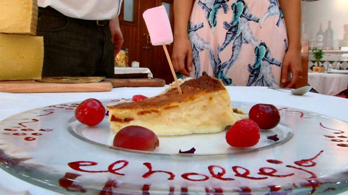 Una señora tarta de queso manchego 