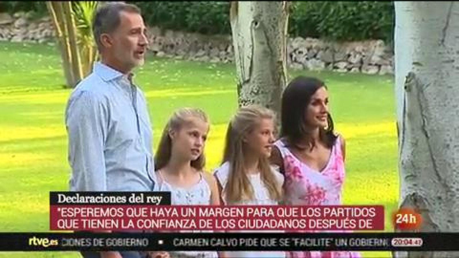 Telediario 1: Felipe VI: "Lo mejor es encontrar una solución antes de ir a elecciones" | RTVE Play