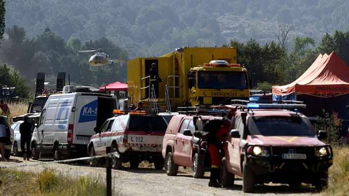 El incendio de La Granja continúa activo en un "momento crítico" para la extinción 