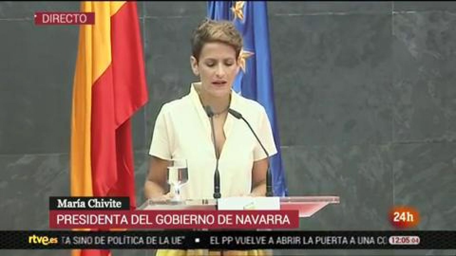 Chivite, nueva presidenta de Navarra: "La convivencia pacífica es responsabilidad de todas las fuerzas políticas"