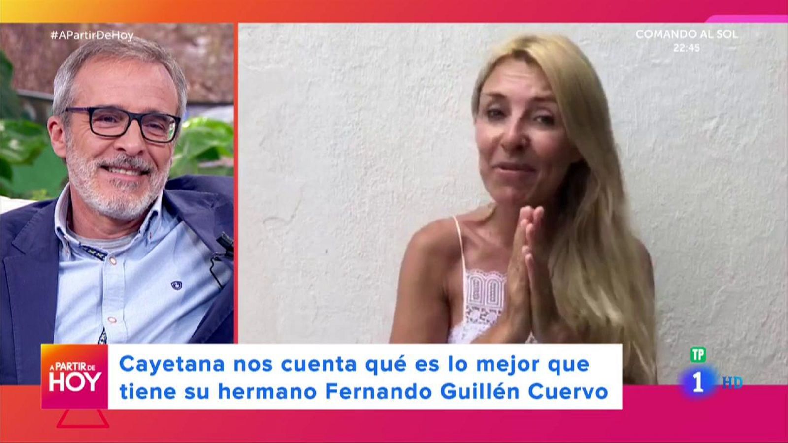Cayetana Guillén Cuervo soprende a su hermano Fernando en directo
