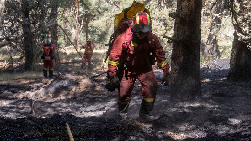Los incendios de La Granja (Segovia) y Miraflores de la Sierra (Madrid) estn estabilizados y podran darse por controlados en las prximas horas, segn han asegurado fuentes de la Consejera de Medio Ambiente de Castilla y Len y de Emergencias Madr