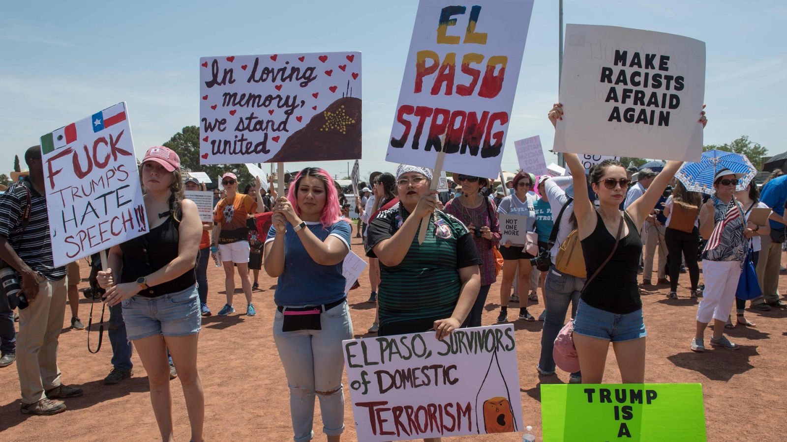 Trump es recibido en El Paso, Texas, con protestas contra la venta indiscriminada de armas | Ver