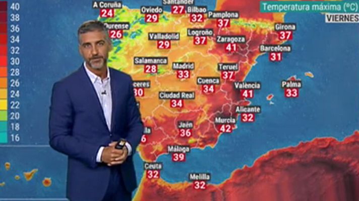 El tiempo - Temperaturas muy altas en el tercio este peninsular y en Baleares