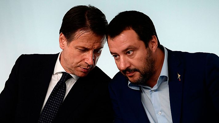 Telediario 1 - Salvini anuncia una moción de censura contra Conte
