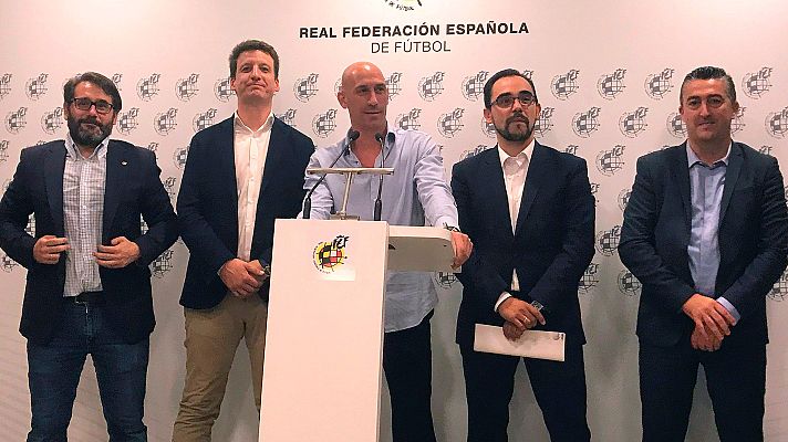 Telediario 1 - Rubiales, en TVE: "Me comprometí a que no se jugará los lunes y lo hemos conseguido"