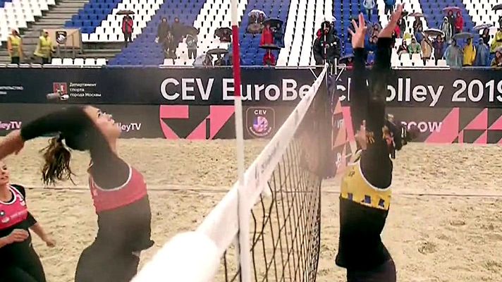 Voley Playa - Cto. de Europa 1ª Semifinal Femenina: España - Letonia