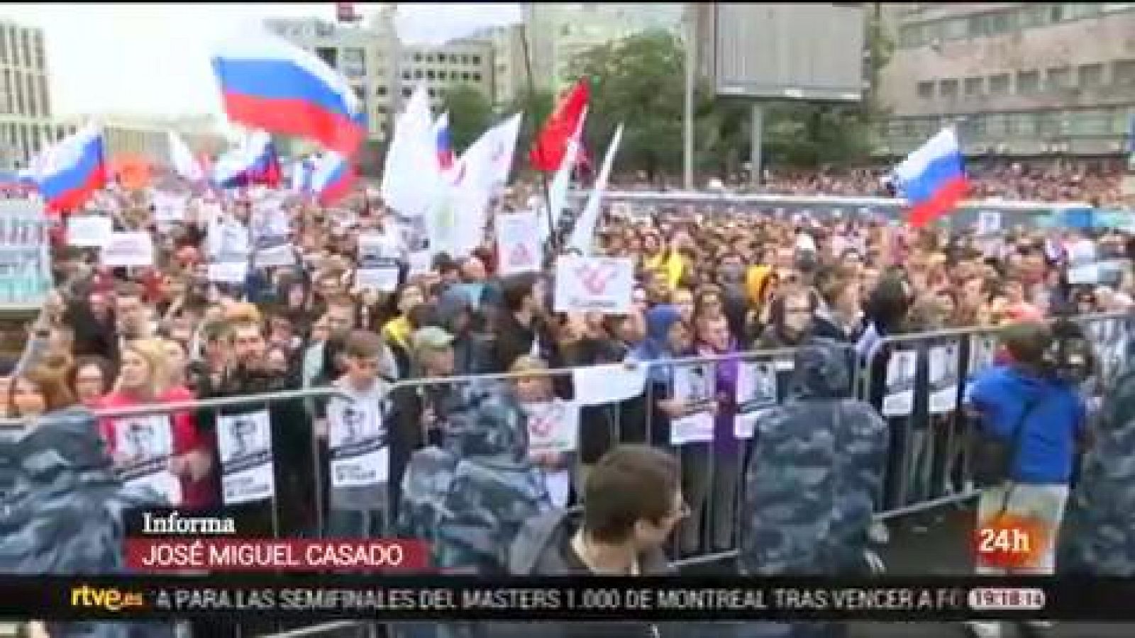 Telediario 1: La oposición rusa se manifiesta en Moscú para exigir elecciones libres | RTVE Play