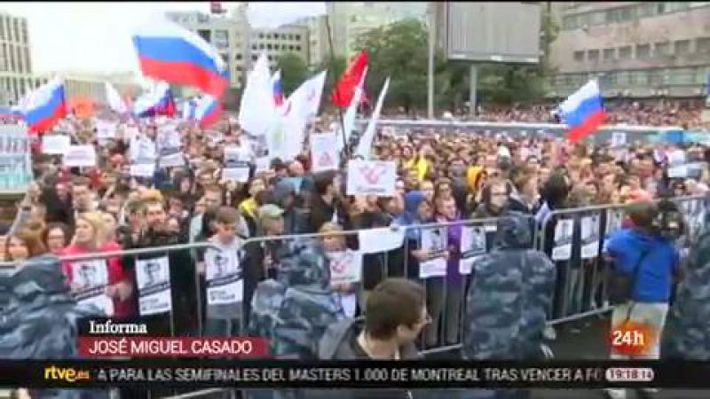 La oposición rusa se manifiesta en Moscú para exigir elecciones libres