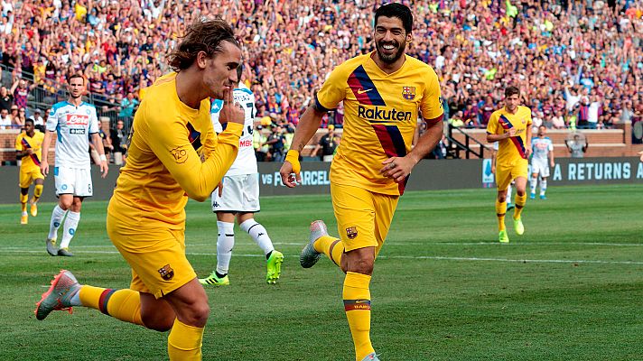 Telediario 1 - Griezmann se estrena como goleador del Barça