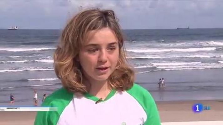 Telediario 1 - Carmen López, la superación constante de una surfista ciega