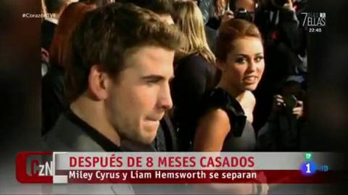 Miley Cyrus y Liam Hemsworth se separan después de ocho mese