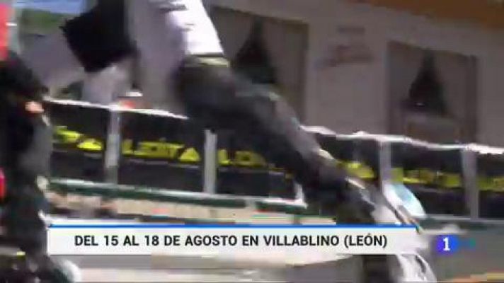 Telediario 1 - Llega la Xamascada, el patinaje alpino en línea en Villablino