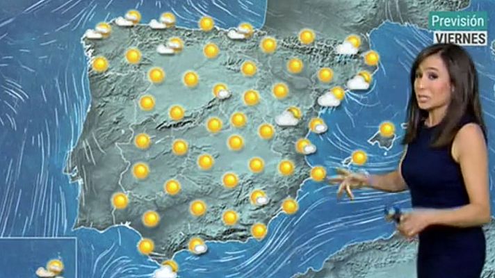 Telediario 1 - Las temperaturas rozarán los 40 grados este viernes en la mitad sur peninsular y en Canarias