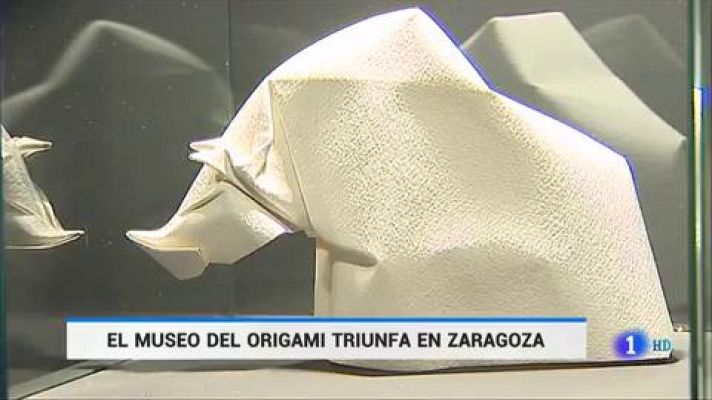 Telediario 1 - El museo de origami más importante del mundo no está en Japón sino en Zaragoza