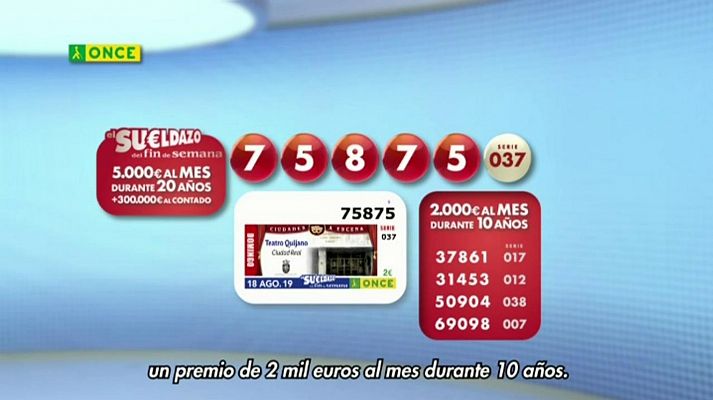 Sorteos ONCE - Sorteo ONCE - 18/08/19