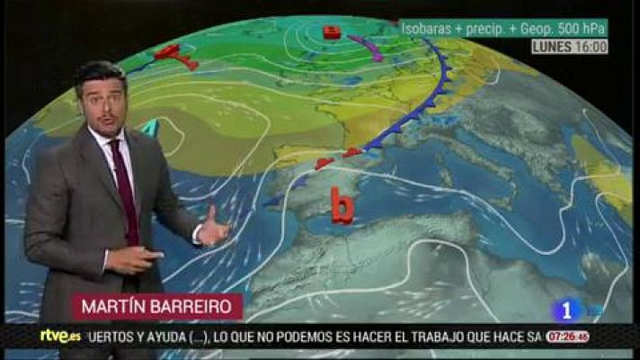 Máximas en descenso y probabilidad de lluvias y tormentas en el nordeste y el este peninsular