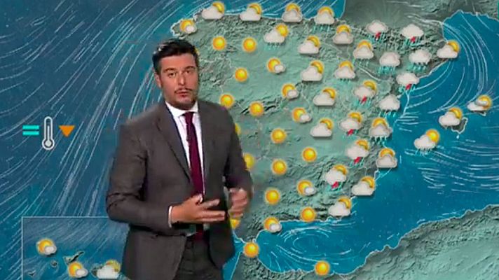 El tiempo - Máximas en descenso y probabilidad de lluvias y tormentas en el nordeste y el este peninsular