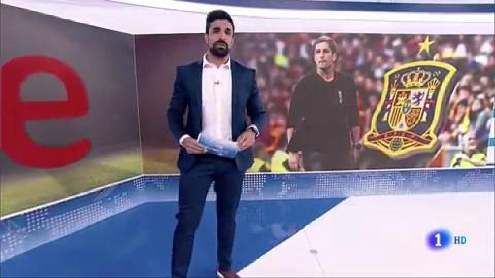 Telediario 1: El seleccionador nacional, Robert Moreno, en Radiogaceta (RNE) | RTVE Play