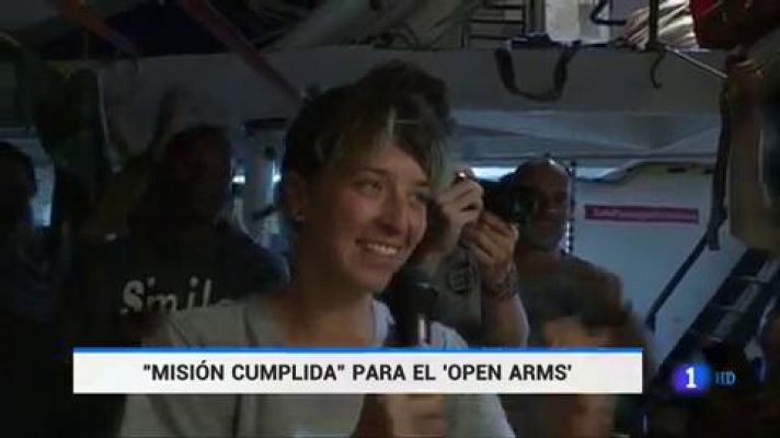 Telediario 1 - Termina la odisea del Open Arms
