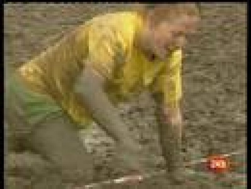 Cuarenta equipos de hombres y mujeres se disputan el Mundial de fútbol barro. Los partidos duran 24 minutos y hay seis jugadores por equipo.