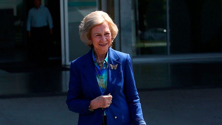 Doña Sofía acude al hospital para visitar a don Juan Carlos