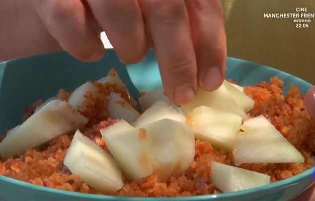 Migas con melón, plato de verano