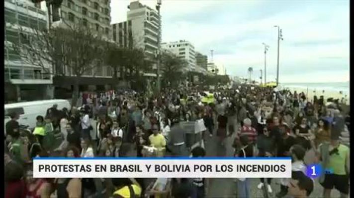 Protestas en Brasil y Bolivia por los incendios 